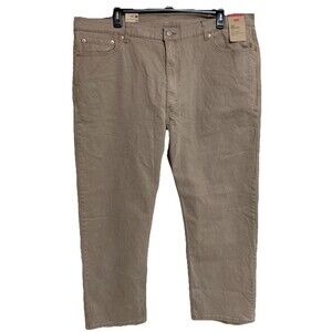 Men's Levi's 505 Regular Fit Straight Leg Jeans Beige Size 46x32 NWT